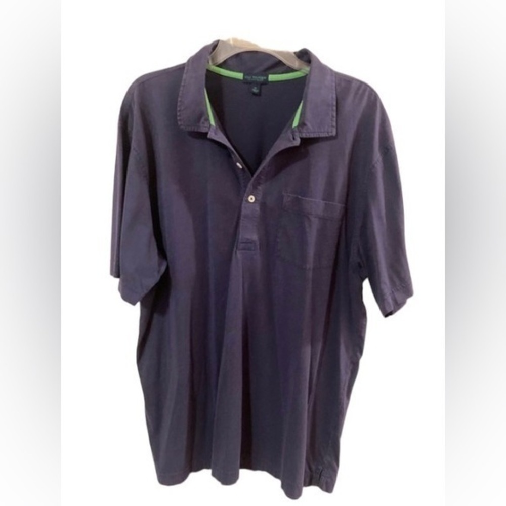 Lilly Pulitzer via Palm Beach Mens XL Navy Blue Pima Cotton Polo Shirt